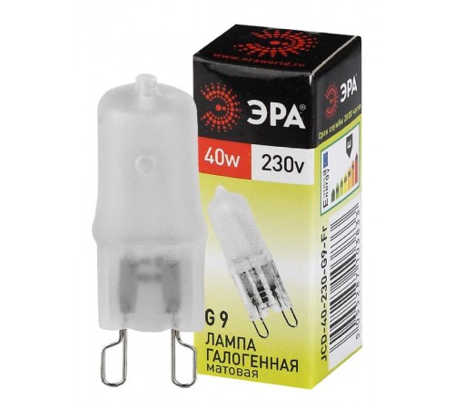 Лампа галогенная матовая 40Вт 220В G9 JCD  C0027368  ЭРА