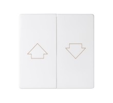 Клавиша двойная для выключателя жалюзи с блокировкой и пиктограммой "стрелки" белого матового цвета S82 Concept  8200028-090  Simon