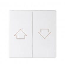 Клавиша двойная для выключателя жалюзи с блокировкой и пиктограммой "стрелки" белого матового цвета S82 Concept  8200028-090  Simon