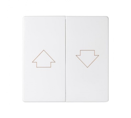 Клавиша двойная для выключателя жалюзи с блокировкой и пиктограммой "стрелки" белого матового цвета S82 Concept  8200028-090  Simon