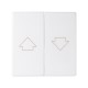 Клавиша двойная для выключателя жалюзи с блокировкой и пиктограммой "стрелки" белого матового цвета S82 Concept  8200028-090  Simon