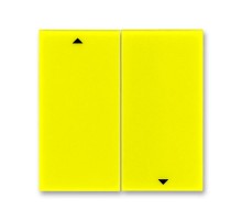 ABB Levit Жёлтый / дымчатый чёрный Сменная панель на клавишу для выключателя жалюзи Жёлтый  ND3559H-A447/1 64  2CHH594471A8064  ABB