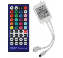 Контроллер  для светодиодной ленты с ИК пультом RGBW-Controller-12/24V-96/192W-IP20-IR   Б0061113  ЭРА