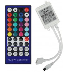 Контроллер  для светодиодной ленты с ИК пультом RGBW-Controller-12/24V-96/192W-IP20-IR   Б0061113  ЭРА