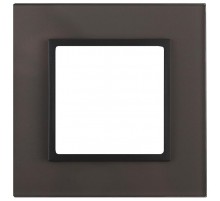 14-5101-32 Рамка на 1 пост, стекло, Эра Elegance, серый+антр  Б0034486  ЭРА