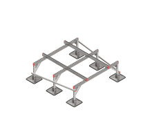 Опорная конструкция для установки оборудования TECHNORAPTOR STEELFOOT 1500х1500 тип 3  KM-TR-STF-SSEI-1500-1500-3  КМ - профиль