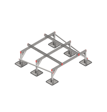 Опорная конструкция для установки оборудования TECHNORAPTOR STEELFOOT 1500х1500 тип 3  KM-TR-STF-SSEI-1500-1500-3  КМ - профиль