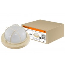 Светильник пылевлагозащищенный под лампу для ЖКХ НПБ1302 сосна круг с реш. 60Вт IP54 TDM