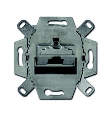 Механизм 1-постовой компьютерной/телефонной розетки UAE, 8 полюсов, RJ45, категория 6е, экранированная  0230-0-0410   2CKA000230A0410  ABB