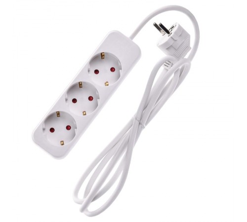UMA Удлинитель У03К 3 места 2P+PE 1,5м 3х1мм2 10А белый   UM-YP10-16-03-01-ZK-K01  IEK