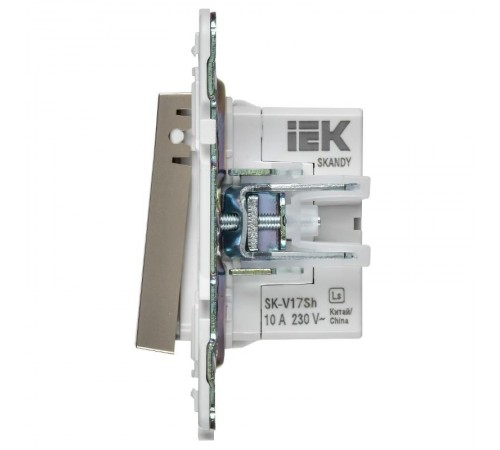 SKANDY Кнопка звонка с индикацией для отелей 10А SK-V17Sh шампань   SK-V14-2-10-K37  IEK
