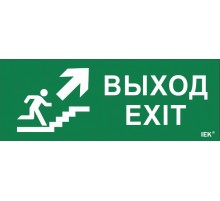 Пиктограмма (наклейка) "Выход/лестница вверх/фигура" ССА 1005  LPC10-1-35-13-VLVVF  IEK