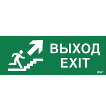 Пиктограмма (наклейка) "Выход/лестница вверх/фигура" ССА 1005  LPC10-1-35-13-VLVVF  IEK