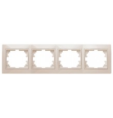 1-504-02 Intro Рамка на 4 поста гор., СУ, Plano, сл.кость  Б0027630  Intro