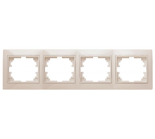 1-504-02 Intro Рамка на 4 поста гор., СУ, Plano, сл.кость  Б0027630  Intro