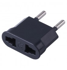 ADP6-03-20 Переходник сетевой Tefal б/з, 250В, 6A, черный  32858  STEKKER