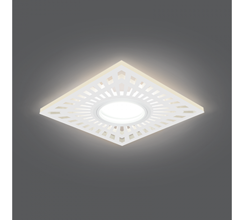 Светильник точечный встраиваемый Backlight BL127 Квадрат. Белый, Gu5.3, 3W, LED 3000K  BL127  Gauss