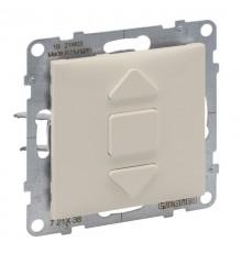 SUNO Переключатель кнопочный для жалюзи и рольставней 6А 250В. Безвинтовые зажимы. Цвет "Слоновая кость"  721238  Legrand