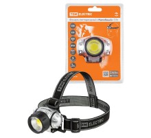 Фонарь светодиодный "Налобный" 5 Вт COB, 300 лм, бат. 3*AAA  SQ0350-0073  TDM