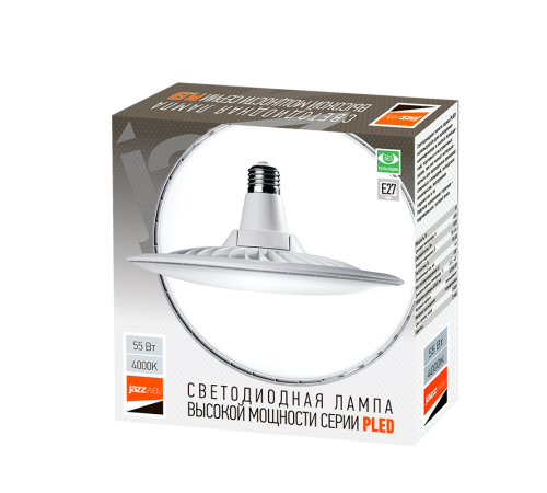 Лампа светодиодная промышленная PLED-HP-UFO 55w 4000K E27 D220*109mm  .5039223  JAZZWAY