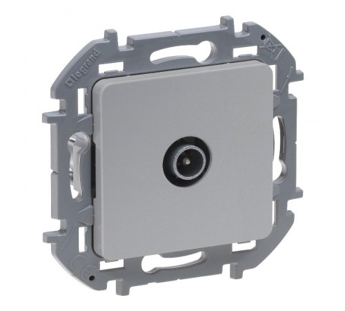 Inspiria Алюминий Розетка телевизионная TV оконечная С/У 10 дБ 5-862 мГц без рамки  673872  Legrand