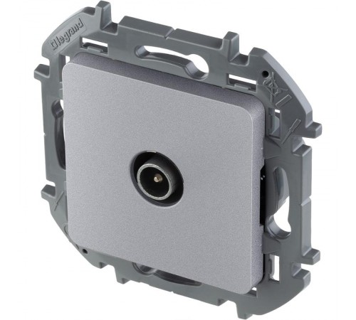 Inspiria Алюминий Розетка телевизионная TV оконечная С/У 10 дБ 5-862 мГц без рамки  673872  Legrand