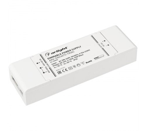 Блок питания ARV-SN24075-TRIAC (24V, 3.125A, 75W) (Arlight, IP20 Пластик, 3 года)  030935  Arlight