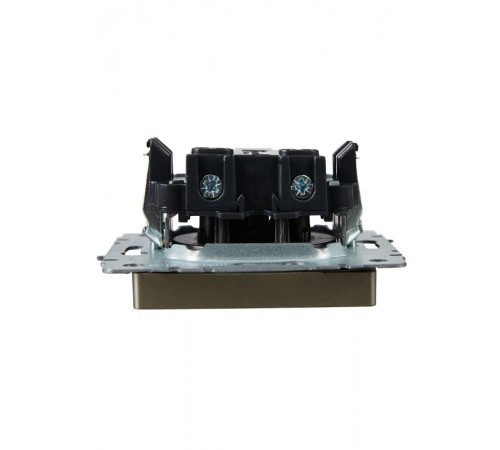 BRITE Розетка без заземления без шторок10А РС10-1-0-БрШ шампань  BR-R10-10-K37  IEK