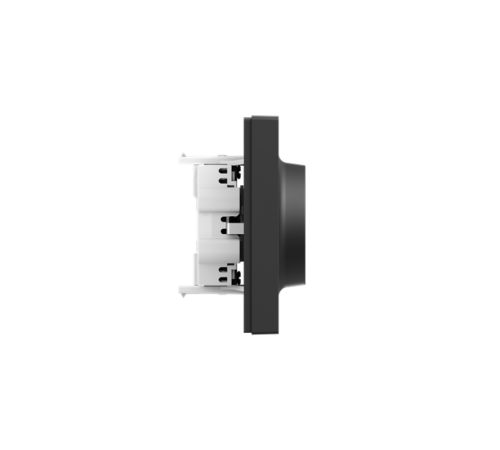 Механизм розетки двойной, 16А, с заземлением, со шторками, с рамкой, чёрный Эпика EKF  UP1-SOB-211  EKF