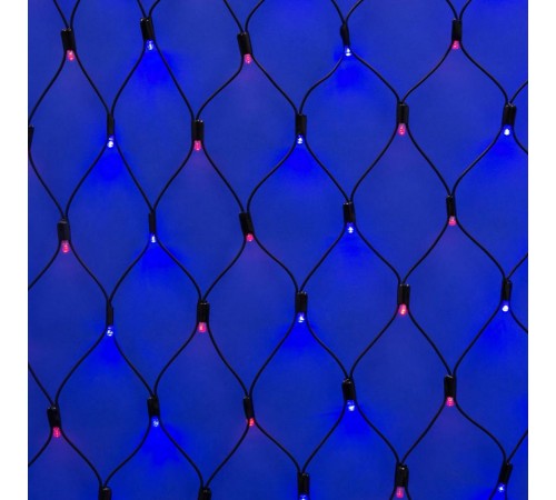 Гирлянда-сетка светодиодная стат свечение ULD-N2015-288/SBK RED-BLUE IP67   2*15м. соед 288диодов красно-синий свет шнур черный  UL-00005486  Uniel