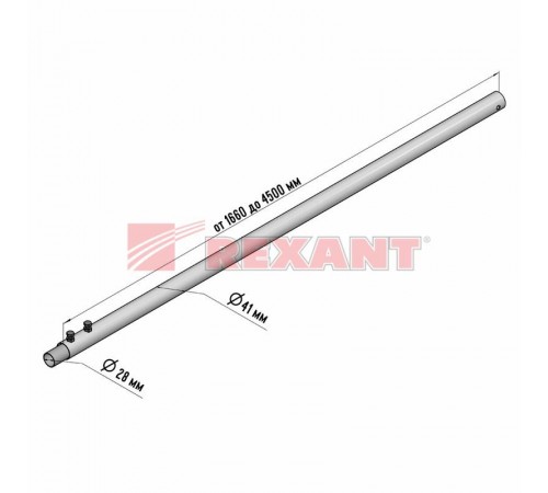 Мачта для антенн "Крым-5" 450 см телескопическая  34-0487  REXANT