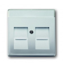 Плата центр. (накладка) для комм. розеток с суппортами 1810, 1812, 1814, 1816 и 1818, серия pur/сталь  1710-0-3767   2CKA001710A3767  ABB