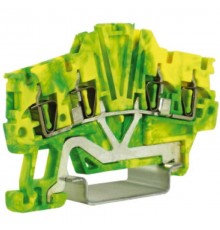 HTE.1/2+2, зажим для заземления, 2 ввод/2 вывода, 1,5 кв.ммжелто-зеленый  ZHT420  DKC