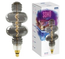 Лампа светодиодная LED-SF42-5W/SOHO/E27/CW CHROME/SMOKE GLS77CR LED SOHO. Хромированная/дымчатая колба. Спиральный филамент  UL-00005922  Uniel
