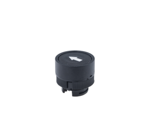 Головка кнопки плоская с маркировкой, черный, знак "стрелка вверх", пласт. MTB2-EA335  43218  ОВЕН