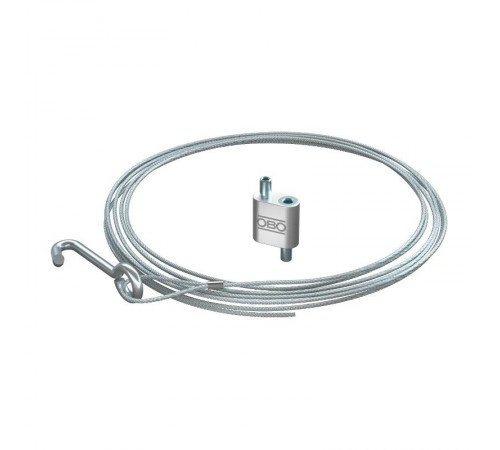 Подвес тросовый QWT TH 2 2M G с трапециевидным крюком и фиксатором, 2,0х2000 мм ( QWT TH 2 2M G )  1450726  OBO Bettermann