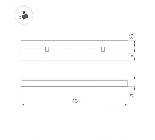Светильник MAG-FLAT-FOLD-25-S400-12W Warm3000 (BK, 100 deg, 24V) (arlight, IP20 Металл, 3 года)  034236  Arlight