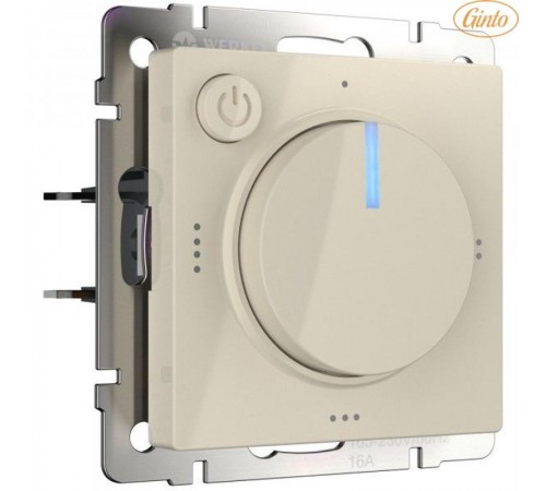 W1151162/ Электроустановочные изделия - Терморегулятор электромеханический для теплого пола (айвори матовый)  a062423  Werkel