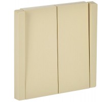 FORTE&PIANO Выключатель 2-клавишный перекрестный 10А FP409 ваниль  FP-V23-0-10-1-K10  IEK