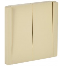 FORTE&PIANO Выключатель 2-клавишный перекрестный 10А FP409 ваниль  FP-V23-0-10-1-K10  IEK