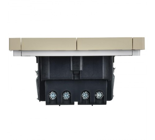 FORTE&PIANO Выключатель 2-клавишный перекрестный 10А FP409 ваниль  FP-V23-0-10-1-K10  IEK