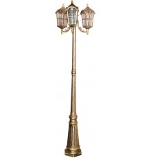 Светильник садово-парковый PL110 3*60W 230V E27 560*560*2020мм черное золото (столб 2M)  11302  FERON