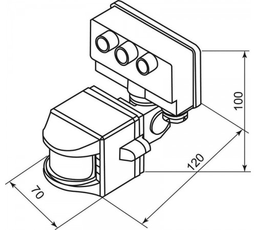 Датчик движения и освещенности SEN15/LX02 230V 1200W 12m 120° IP44, белый  22003  FERON