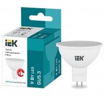 Лампа светодиодная LED MR16 софит 9Вт 230В 4000К GU5.3  LLE-MR16-9-230-40-GU5  IEK