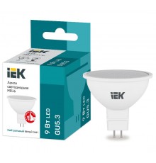 Лампа светодиодная LED MR16 софит 9Вт 230В 4000К GU5.3  LLE-MR16-9-230-40-GU5  IEK
