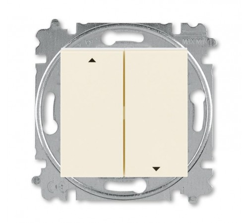 ABB Levit Слоновая кость / белый Выключатель жалюзи 2-кл. без фиксации клавиш  3559H-A88445 17W  2CHH598845A6017  ABB