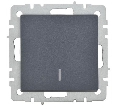 BRITE Выключатель 1-клавишный с индикацией 10А ВС10-1-1-БрМ маренго  BR-V10-1-10-K35  IEK