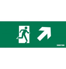 Пиктограмма (Наклейка) Фигура / Стрелка Вверх Вправо для аварийно-эвакуационного светильника IP20  V1-R0-70354-21A01-2018  VARTON
