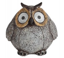 Cветильник садовый декоративный Сова серая на солнечной батарее ERAFYS01-08 полистоун, 11,5 см  Б0044840  ЭРА