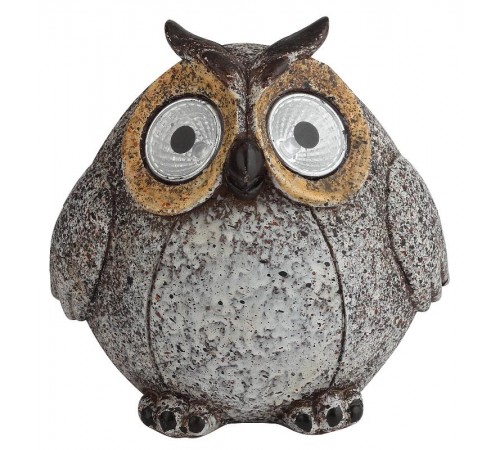 Cветильник садовый декоративный Сова серая на солнечной батарее ERAFYS01-08 полистоун, 11,5 см  Б0044840  ЭРА